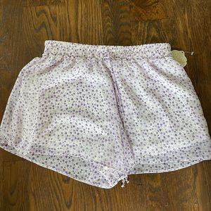 NWT altard state purple flower shorts